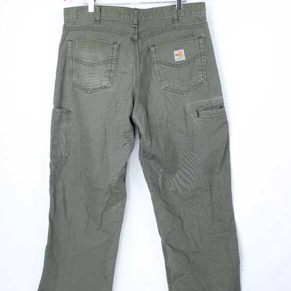 Carhartt FR Flame Resistant CAT 2 Pants Men's 35x30 Green FRB159 MOS Utility - Picture 8 of 9